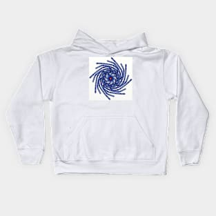 Blue orange abstract design Kids Hoodie